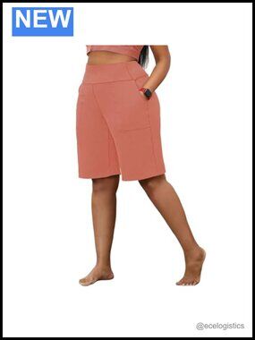 Women's Wide Leg Yoga Capris - Nylon Spandex Workout Pants